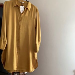 Dress color Gold, size M, Brand Zara